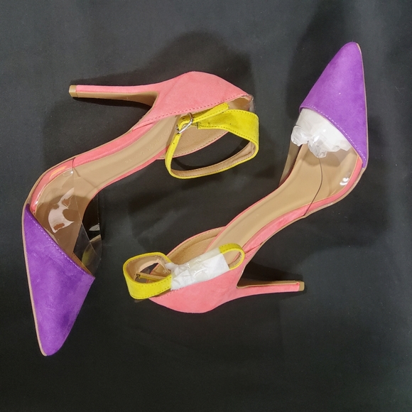 🆕Wild Diva💕 Unique Tri-Color Blocked Heel Sz. 8 - Picture 7 of 11